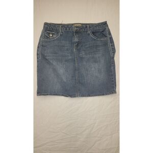 Earl Jeans Denim Miniskirt size 10 womens western flair